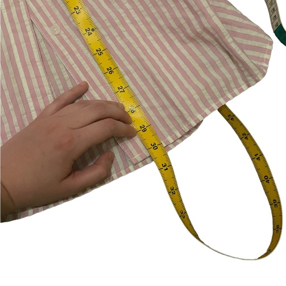 NWT Lola River pink and white stripped button up top - Picture 7 of 7